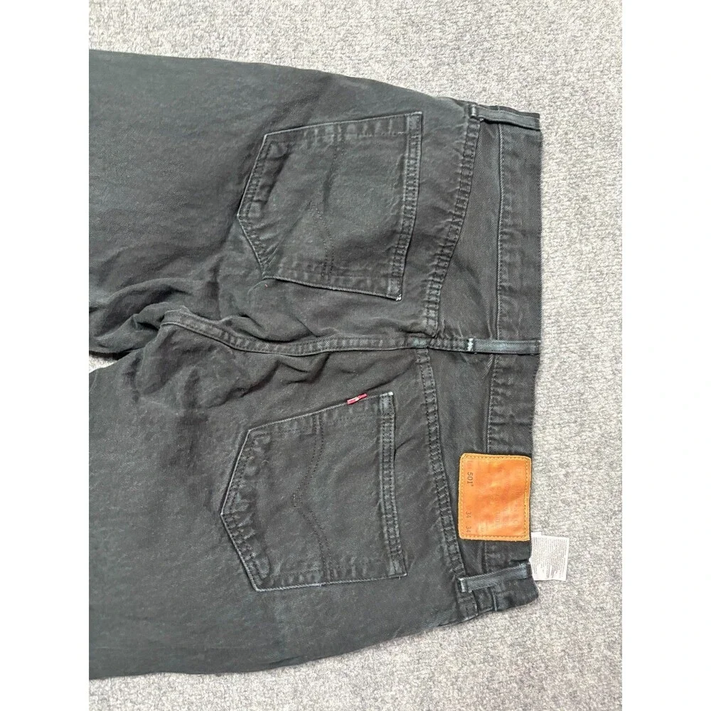 Levis 501 Mens Jeans Premium Black 34 x 34 Denim